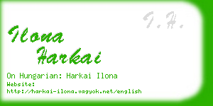 ilona harkai business card